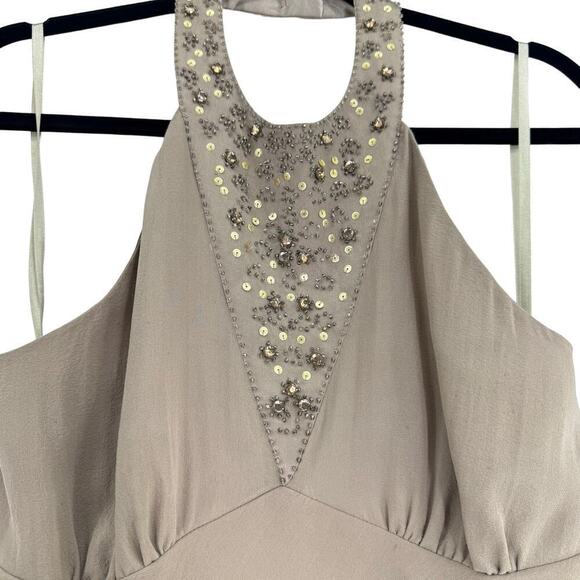 Spenser Jeremy halter Y2K inspired beaded neck size size Large 100% silky - Picture 5 of 6